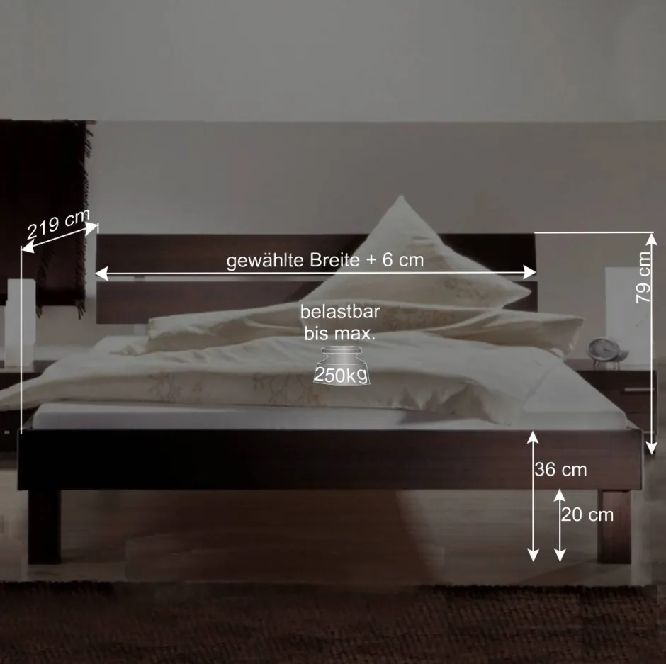 Bett Jessica in Wenge Dekor^Wohnen