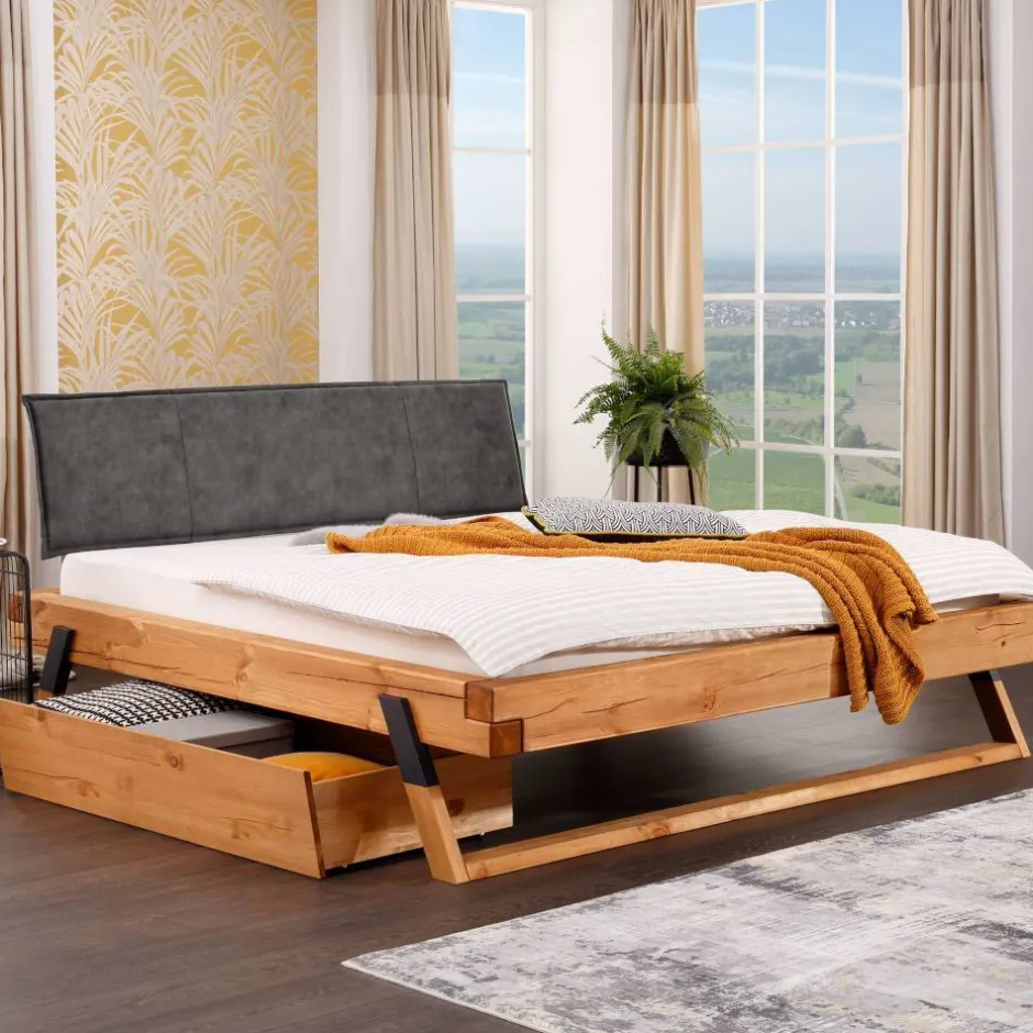 Wohnen Bett mit Kufengestell aus Holz - Kalastania