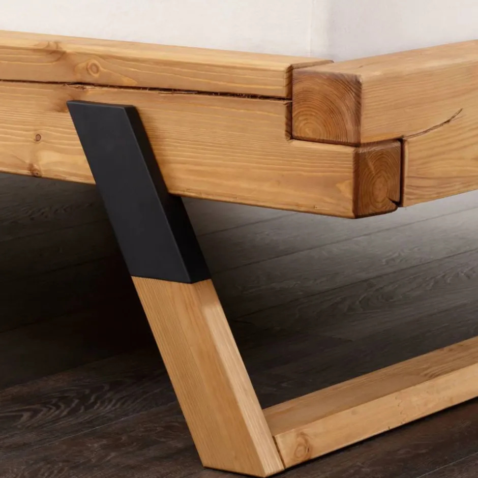 Wohnen Bett mit Kufengestell aus Holz - Kalastania