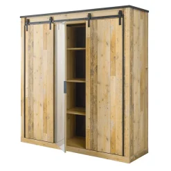 Wohnen Bett mit Nachtkonsolen & Schrank - Naiavio (vierteilig)