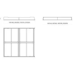 Wohnen Bett mit Nachtkonsolen aus Wildeiche - Grenadys (dreiteilig)