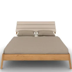 Wohnen Bett mit Nachtkonsolen aus Wildeiche - Grenadys (dreiteilig)