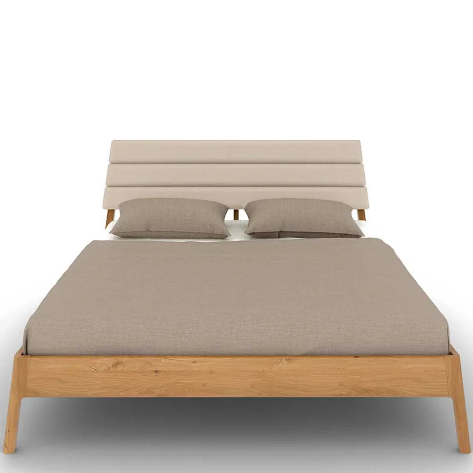 Wohnen Bett mit Nachtkonsolen aus Wildeiche - Grenadys (dreiteilig)