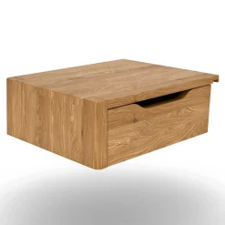 Wohnen Bett mit Nachtkonsolen aus Wildeiche - Grenadys (dreiteilig)