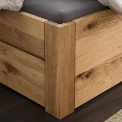 Wohnen Bett mit sechs Schubladen aus Wildeiche massiv - Zennian