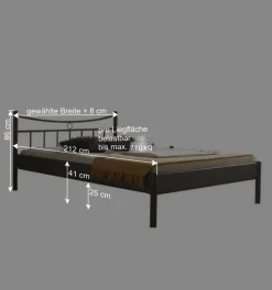 Wohnen Bett Regina aus Metall