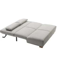 Bettcouch in Beige & Eiche - Memphis^Wohnen Outlet
