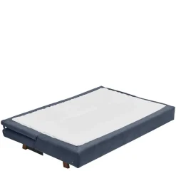 Wohnen Bettcouch in Dunkelblau mit Eiche - Mattys