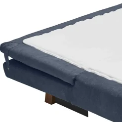 Wohnen Bettcouch in Dunkelblau mit Eiche - Mattys