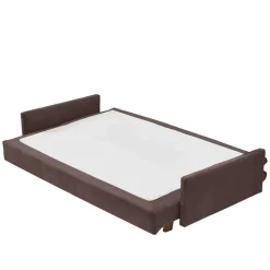 Wohnen Bettcouch in Dunkelbraun mit Eiche - Conpact