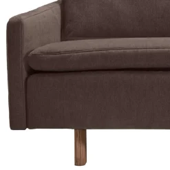 Wohnen Bettcouch in Dunkelbraun mit Eiche - Conpact