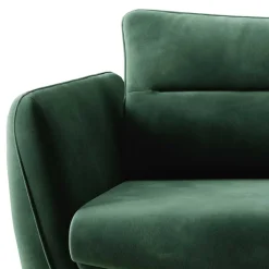 Wohnen Bettcouch in Dunkelgrün Samtbezug - Major