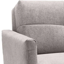 Wohnen Bettcouch mit verstellbaren Armlehnen in Hellgrau - Lactna