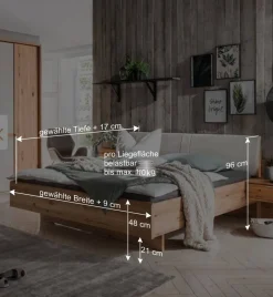 Bettgestell & Nachtkommoden Set - Krofun (dreiteilig)^Wohnen Online