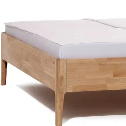 Bettgestell aus Holz Wildeiche Honig - Nicono^Wohnen New