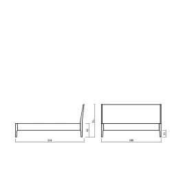 Bettgestell aus Holz Wildeiche Honig - Nicono^Wohnen New