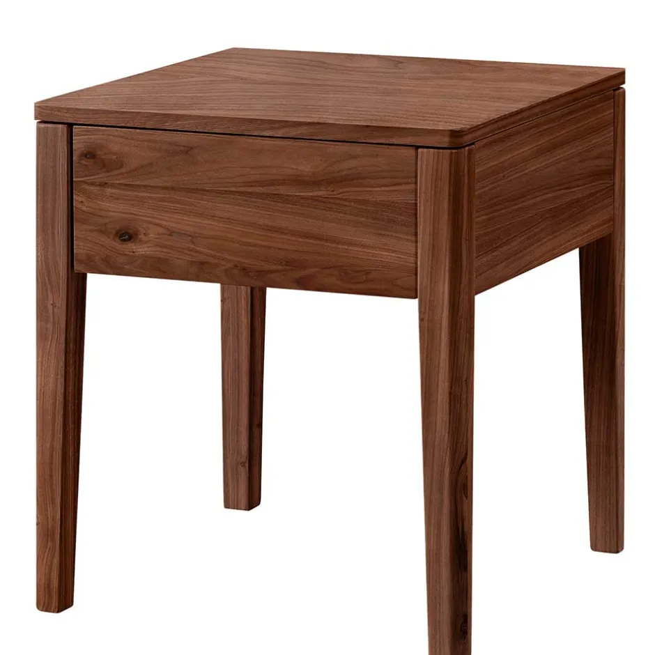 Bettgestell in 140x200 aus Nussbaum Massivholz - Vaslui^Wohnen Discount