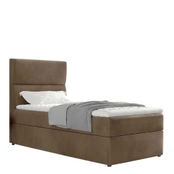 Wohnen Bettkasten Polsterbett in Hellbraun Samt - Adakras