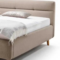 Bettkasten Polsterbett in Beige & Eiche - Stroy^Wohnen Best
