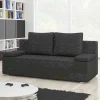Wohnen Bettsofa in Dunkelgrau Material Mix - Classic