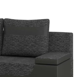 Wohnen Bettsofa in Dunkelgrau Material Mix - Classic