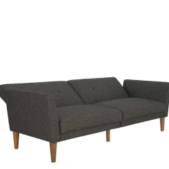 Wohnen Bettsofa in Grau und Natur - Emiria