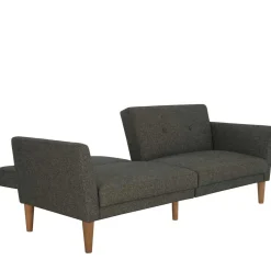 Wohnen Bettsofa in Grau und Natur - Emiria