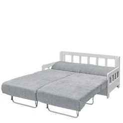 Bettsofa mit Holzgestell in Weiß - Alberus^Wohnen Discount