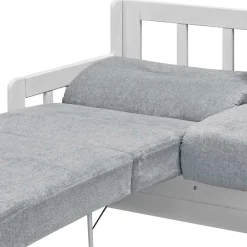 Bettsofa mit Holzgestell in Weiß - Alberus^Wohnen Discount