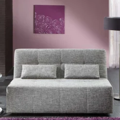 Bettsofa zum Ausklappen in hellem Silbergrau - Tropez^Wohnen Clearance