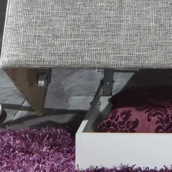 Bettsofa zum Ausklappen in hellem Silbergrau - Tropez^Wohnen Clearance