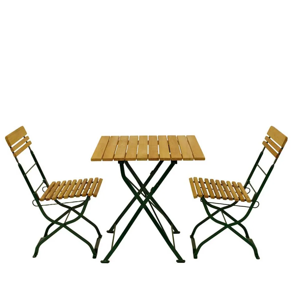 Wohnen Biergarten Garnitur mit zwei Sitzplätzen - Couras (dreiteilig)