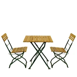 Wohnen Biergarten Garnitur mit zwei Sitzplätzen - Couras (dreiteilig)