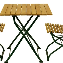 Wohnen Biergarten Garnitur mit zwei Sitzplätzen - Couras (dreiteilig)