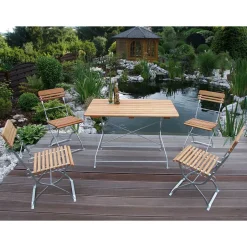 Biergarten Sitzgruppe für 4 Personen - Bray (fünfteilig)^Wohnen Online