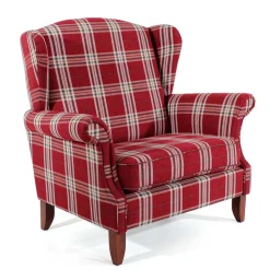 Wohnen Big Ohrensessel in Rot kariert - Matieu