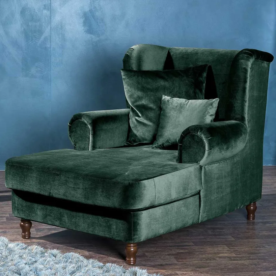 Big Samtsessel in Grün - Circiut^Wohnen Clearance