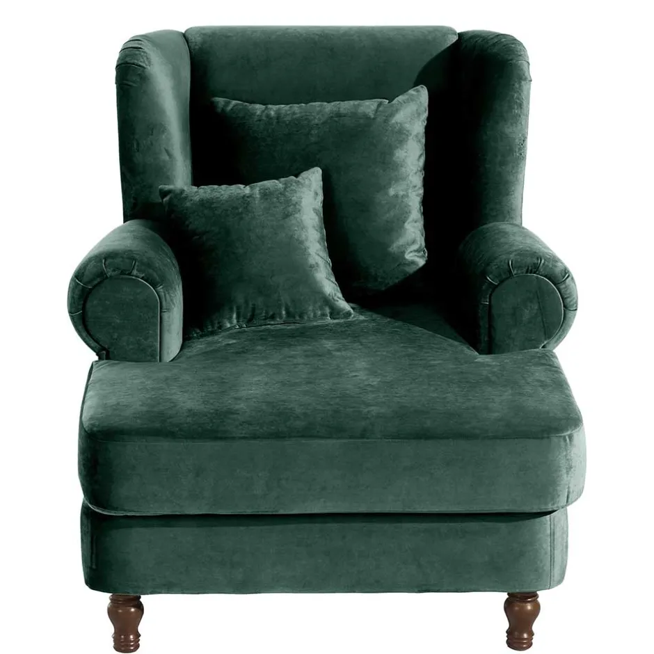 Big Samtsessel in Grün - Circiut^Wohnen Clearance