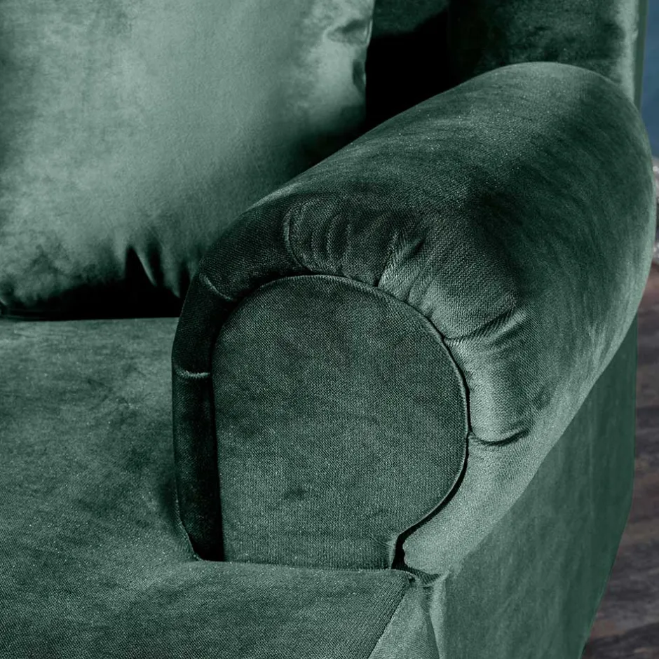 Big Samtsessel in Grün - Circiut^Wohnen Clearance