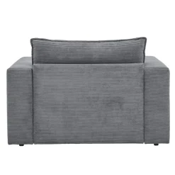 Wohnen Big Sessel aus Cord in Anthrazit - Ruffos