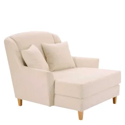 Big Sessel in Creme Webstoff - Bergion^Wohnen