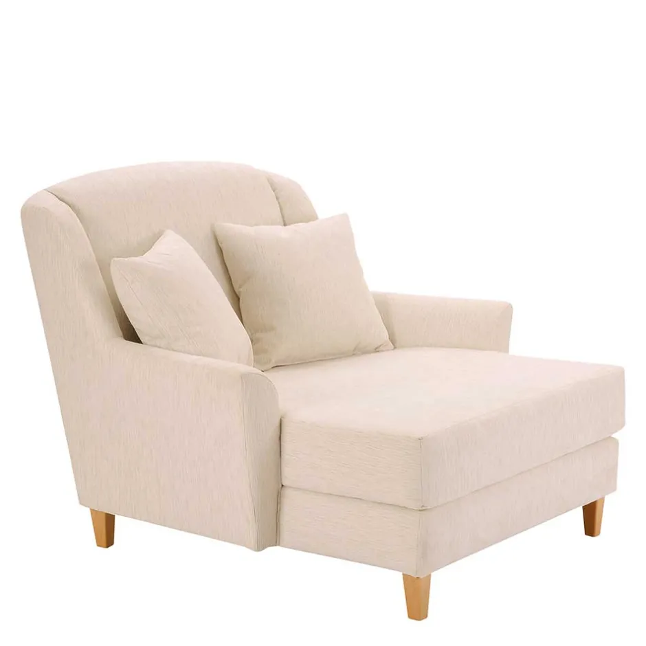 Big Sessel in Creme Webstoff - Bergion^Wohnen