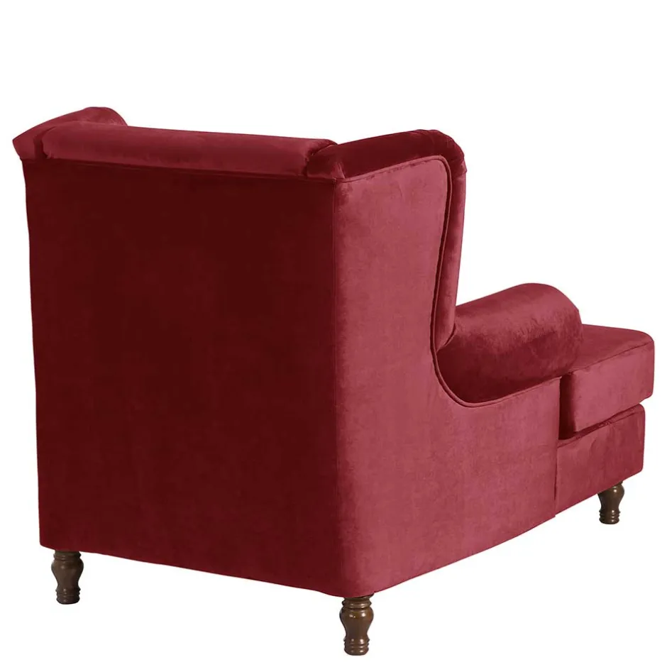 Big Sessel in Rot Samtvelours - Simple^Wohnen Discount