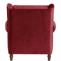 Big Sessel in Rot Samtvelours - Simple^Wohnen Discount