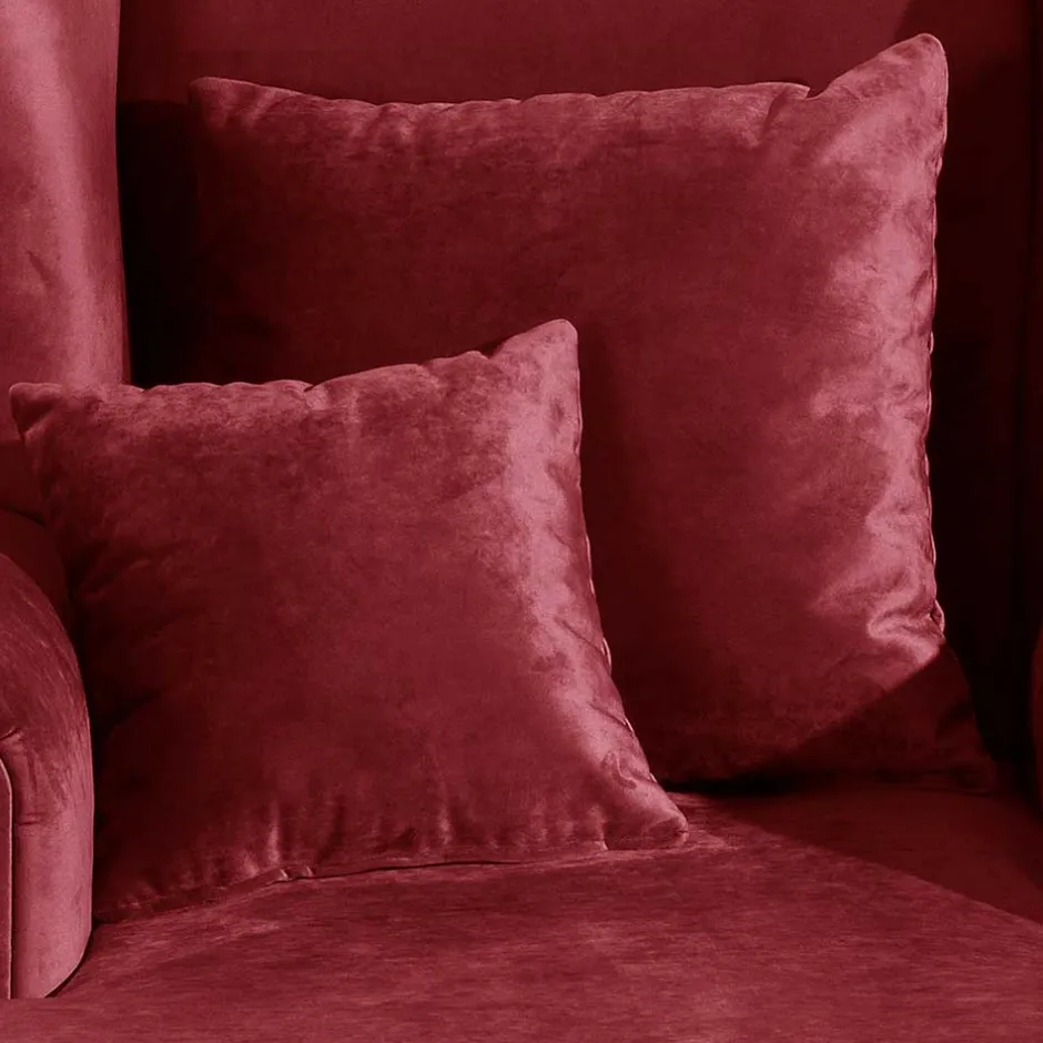Big Sessel in Rot Samtvelours - Simple^Wohnen Discount