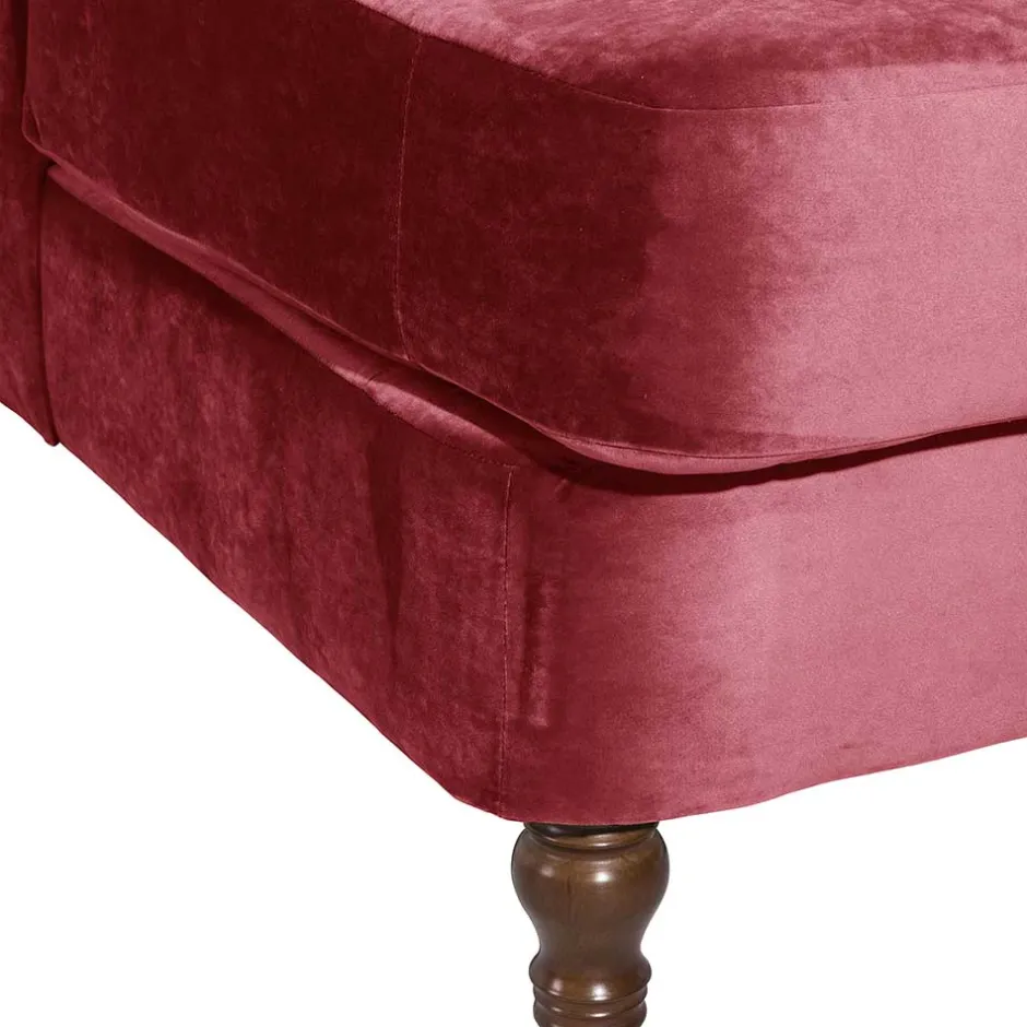 Big Sessel in Rot Samtvelours - Simple^Wohnen Discount