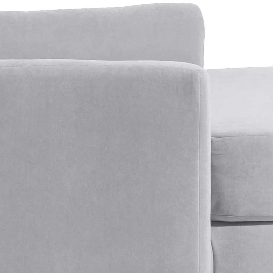 Wohnen Big Wohnzimmersessel in Silbergrau Velours - Ortomola