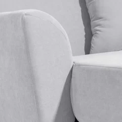 Wohnen Big Wohnzimmersessel in Silbergrau Velours - Ortomola