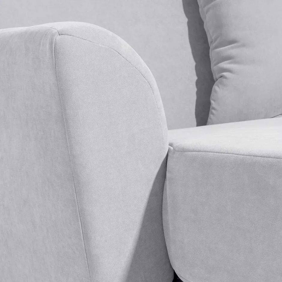 Wohnen Big Wohnzimmersessel in Silbergrau Velours - Ortomola