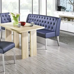 Wohnen Blaue Polsterbank & Stühle mit Tisch - Lumbia (vierteilig)